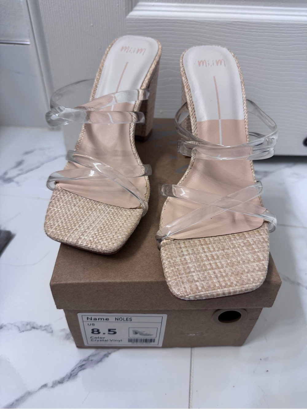 Clear Mi.im Heels Size 8.5!